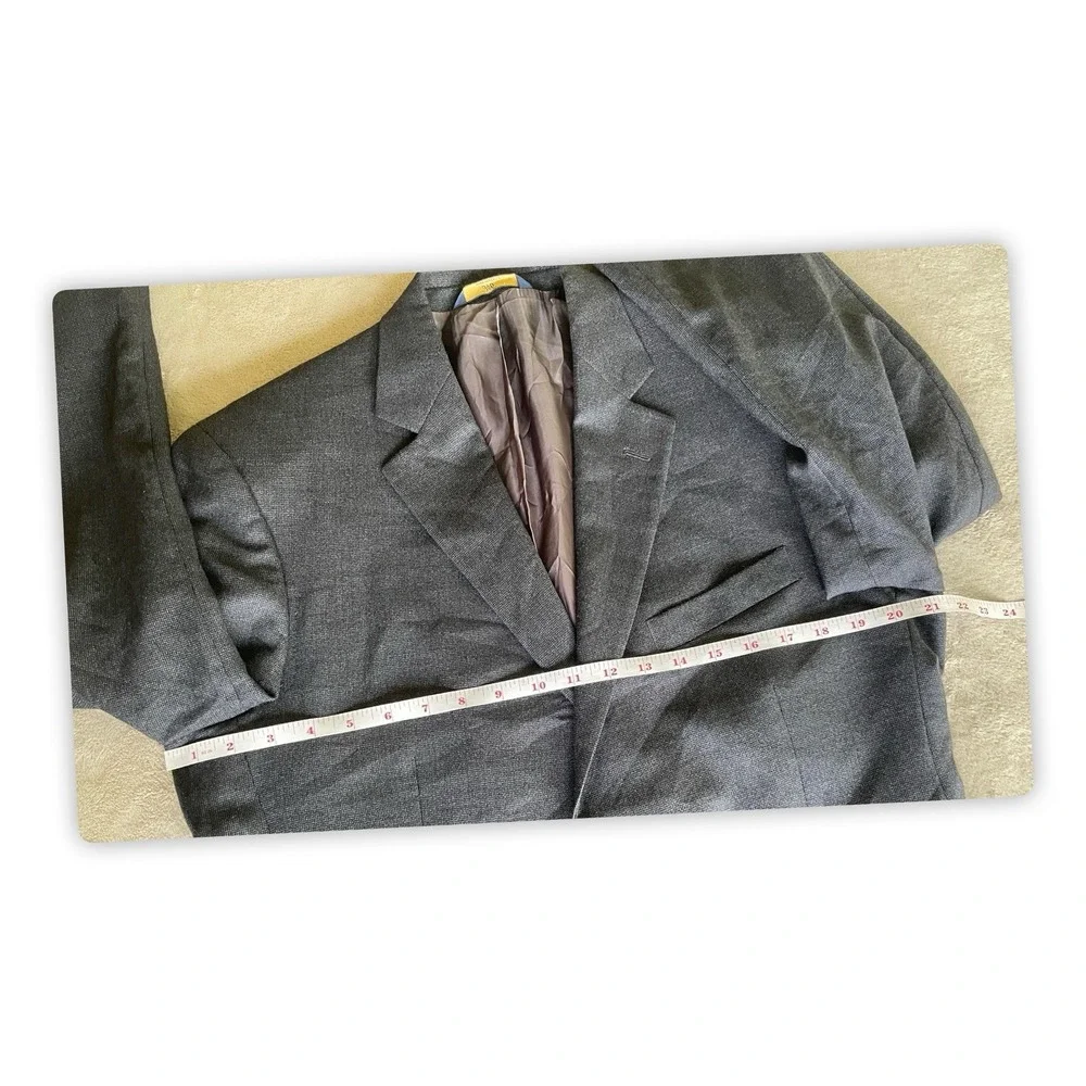 Brooks Brothers 346 Madison Fit Wool Sport Coat Blazer Gray 40S Mens